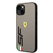 Ferrari Ferrari iPhone 14 Plus & 15 Plus Backcover hoesje - Leather - Big SF Logo - Grijs Ferrari Ferrari iPhone 14 Plus & 15 Plus Backcover hoesje - Leather - Big SF Logo - Grijs