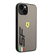 Ferrari Ferrari iPhone 14 Plus & 15 Plus Backcover hoesje - Leather - Big SF Logo - Grijs Ferrari Ferrari iPhone 14 Plus & 15 Plus Backcover hoesje - Leather - Big SF Logo - Grijs