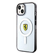 Ferrari Ferrari iPhone 14 Plus & 15 Plus Back cover coque - Magsafe - Black edge - Transparent Ferrari Ferrari iPhone 14 Plus & 15 Plus Back cover coque - Magsafe - Black edge - Transparent