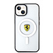 Ferrari Ferrari iPhone 14 Plus & 15 Plus Back cover coque - Magsafe - Black edge - Transparent Ferrari Ferrari iPhone 14 Plus & 15 Plus Back cover coque - Magsafe - Black edge - Transparent