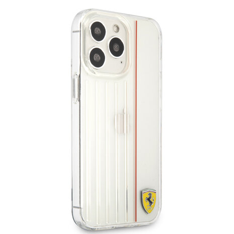 Ferrari Ferrari iPhone 13 Pro Max Back cover case - Red Line - Transparent Ferrari Ferrari iPhone 13 Pro Max Back cover case - Red Line - Transparent