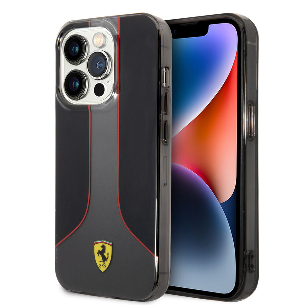 Ferrari Ferrari iPhone 14 Plus Backcover hoesje Gradients - Zwart Ferrari Ferrari iPhone 14 Plus Backcover hoesje Gradients - Zwart