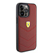 Ferrari Ferrari iPhone 15 Plus Backcover hoesje Stitched Lines - Rood Ferrari Ferrari iPhone 15 Plus Backcover hoesje Stitched Lines - Rood