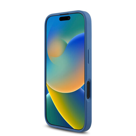 Guess Guess iPhone 16 Back cover coque - 4G - Big Metal Logo - Bleu Guess Guess iPhone 16 Back cover coque - 4G - Big Metal Logo - Bleu