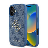 Guess Guess iPhone 16 Back cover case - 4G - Big Metal Logo - Blue Guess Guess iPhone 16 Back cover case - 4G - Big Metal Logo - Blue
