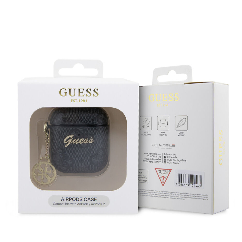 Guess Guess Airpods - Airpods 2 Case - 4G - Heart Charm - Schwarz Guess Guess Airpods - Airpods 2 Case - 4G - Heart Charm - Schwarz