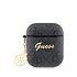 Guess Airpods - Airpods 2 AirPods Case 4G Charm - Zwart Guess Airpods - Airpods 2 AirPods Case 4G Charm - Zwart