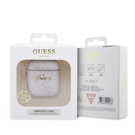 Guess Guess Airpods - Airpods 2 Case - 4G - Heart Charm - Rosa Guess Guess Airpods - Airpods 2 Case - 4G - Heart Charm - Rosa