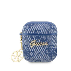 Guess Airpods - Airpods 2 Case - 4G - Heart Charm - Bleu