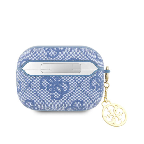 Guess Guess Airpods Pro & Pro 2 Case - 4G - Heart Charm - Blauw Guess Guess Airpods Pro & Pro 2 Case - 4G - Heart Charm - Blauw