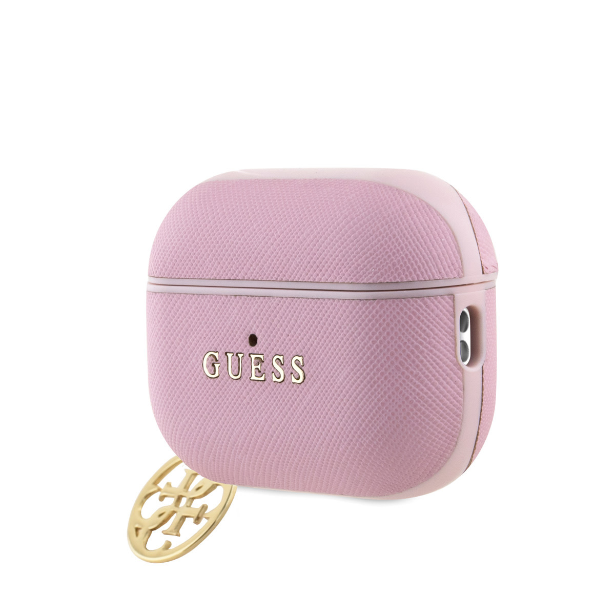 Guess Guess AirPods Pro & Pro 2 Case - Saffiano - Circle Charm - Roze, foto 3 van 4