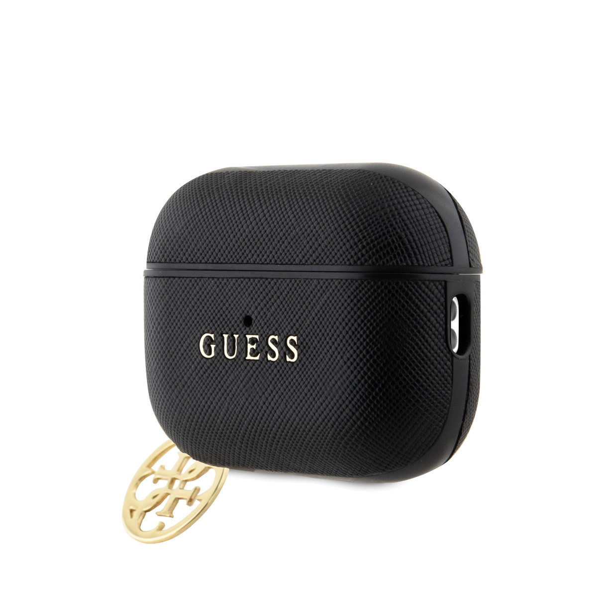 Guess Guess AirPods Pro & Pro 2 Case - Saffiano - Circle Charm - Zwart, foto 3 van 4