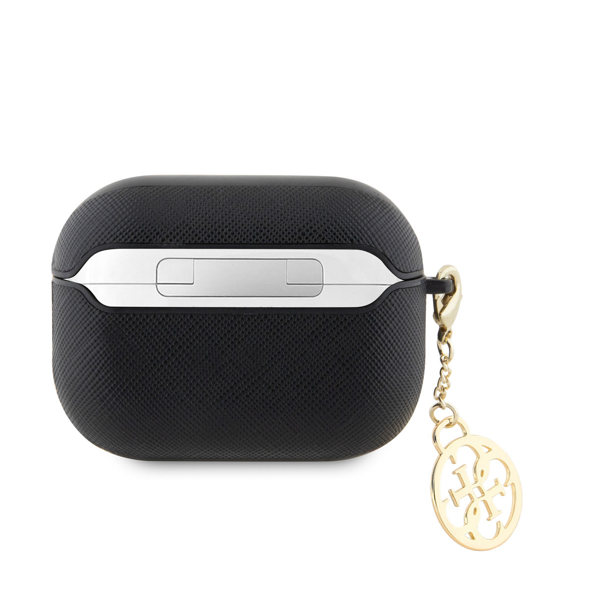 Guess Guess AirPods Pro & Pro 2 Case - Saffiano - Circle Charm - Zwart, foto 2 van 4