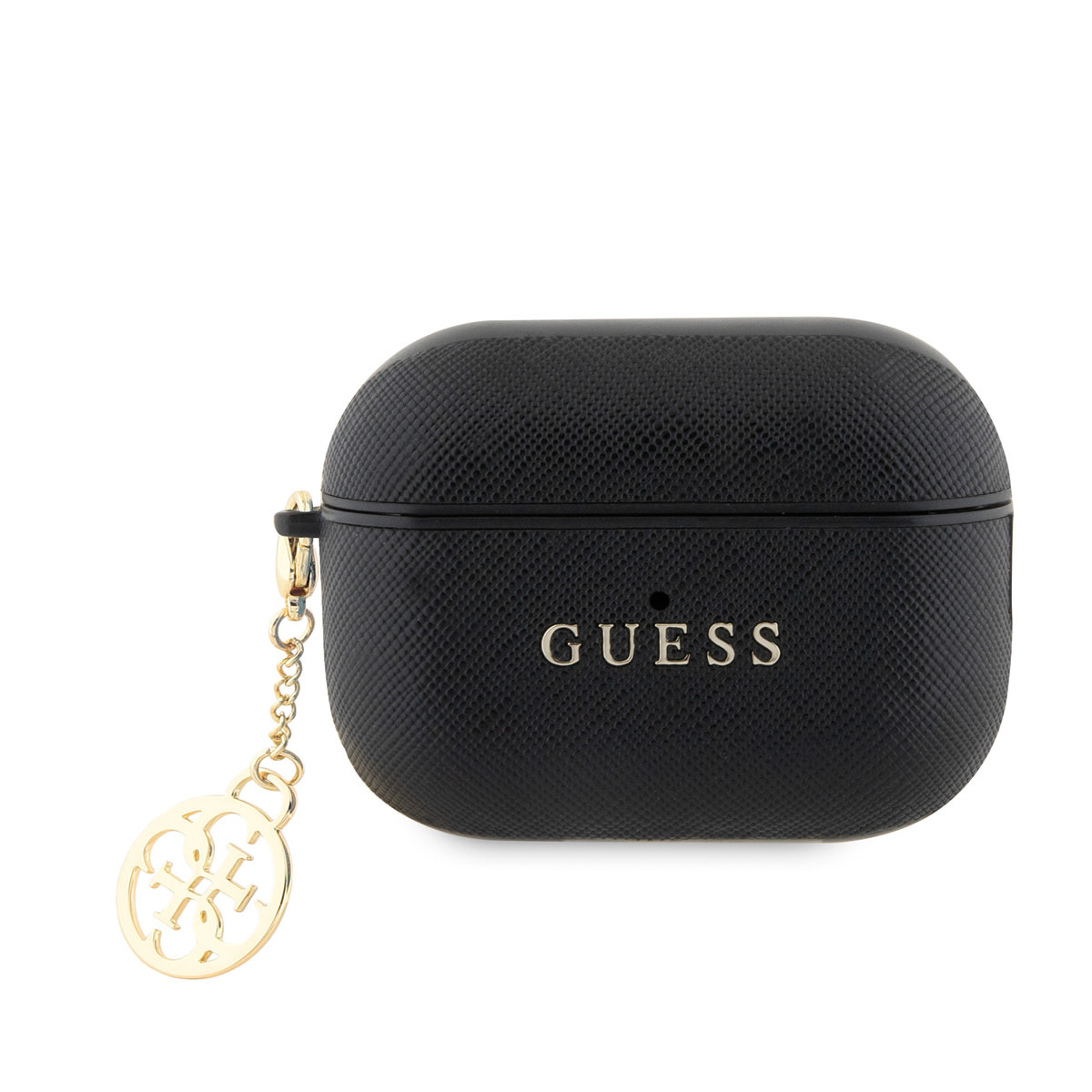 Guess Guess AirPods Pro & Pro 2 Case - Saffiano - Circle Charm - Zwart