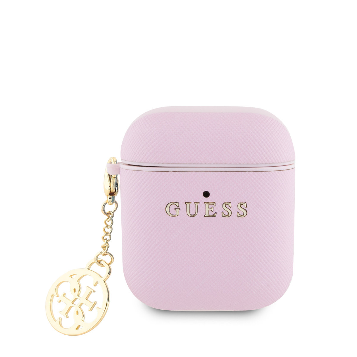 Guess Guess Airpods - Airpods 2 Case - Saffiano - Circle Charm - Roze