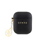 Guess Guess Airpods - Airpods 2 Case - Saffiano - Circle Charm - Black Guess Guess Airpods - Airpods 2 Case - Saffiano - Circle Charm - Black