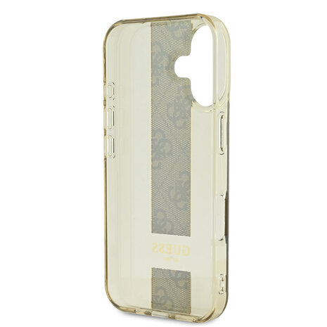 Guess Guess iPhone 16 Backcover hoesje IML 4G Stripe - Bruin Guess Guess iPhone 16 Backcover hoesje IML 4G Stripe - Bruin