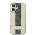 Guess Guess iPhone 16 Backcover hoesje IML 4G Stripe - Bruin