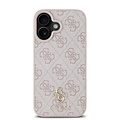 Guess Guess iPhone 16 Back-Cover hul - Magsafe PU 4G - Rosa