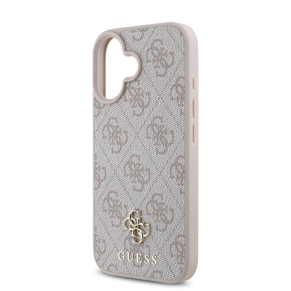 Guess Guess iPhone 16 Back-Cover hul - Magsafe PU 4G - Rosa Guess Guess iPhone 16 Back-Cover hul - Magsafe PU 4G - Rosa