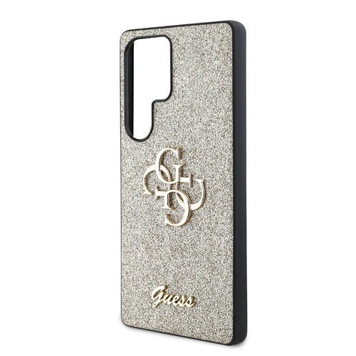 Guess Guess Galaxy S25 Ultra Backcover hoesje - Fixed Glitter - Big 4G Metal Logo - Goud