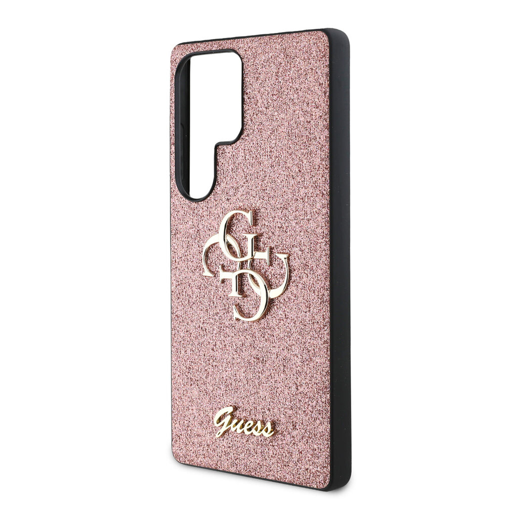 Guess Guess Galaxy S25 Ultra Back cover coque - Fixed Glitter - Big 4G Metal Logo - Rose Guess Guess Galaxy S25 Ultra Back cover coque - Fixed Glitter - Big 4G Metal Logo - Rose