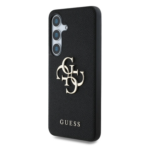 Guess Guess Galaxy S25 Plus Backcover hoesje - Grained - Big 4G Logo - Zwart Guess Guess Galaxy S25 Plus Backcover hoesje - Grained - Big 4G Logo - Zwart