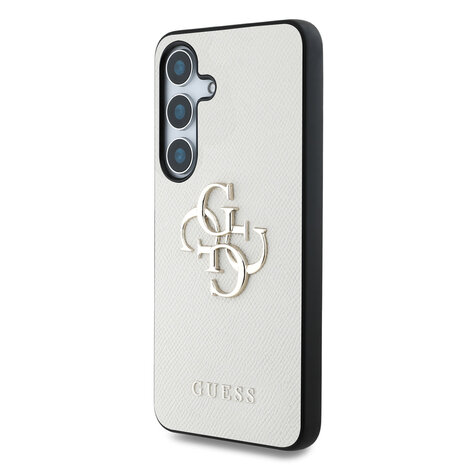 Guess Guess Galaxy S25 Back-Cover hul - Grained - Big 4G Logo - Beige Guess Guess Galaxy S25 Back-Cover hul - Grained - Big 4G Logo - Beige