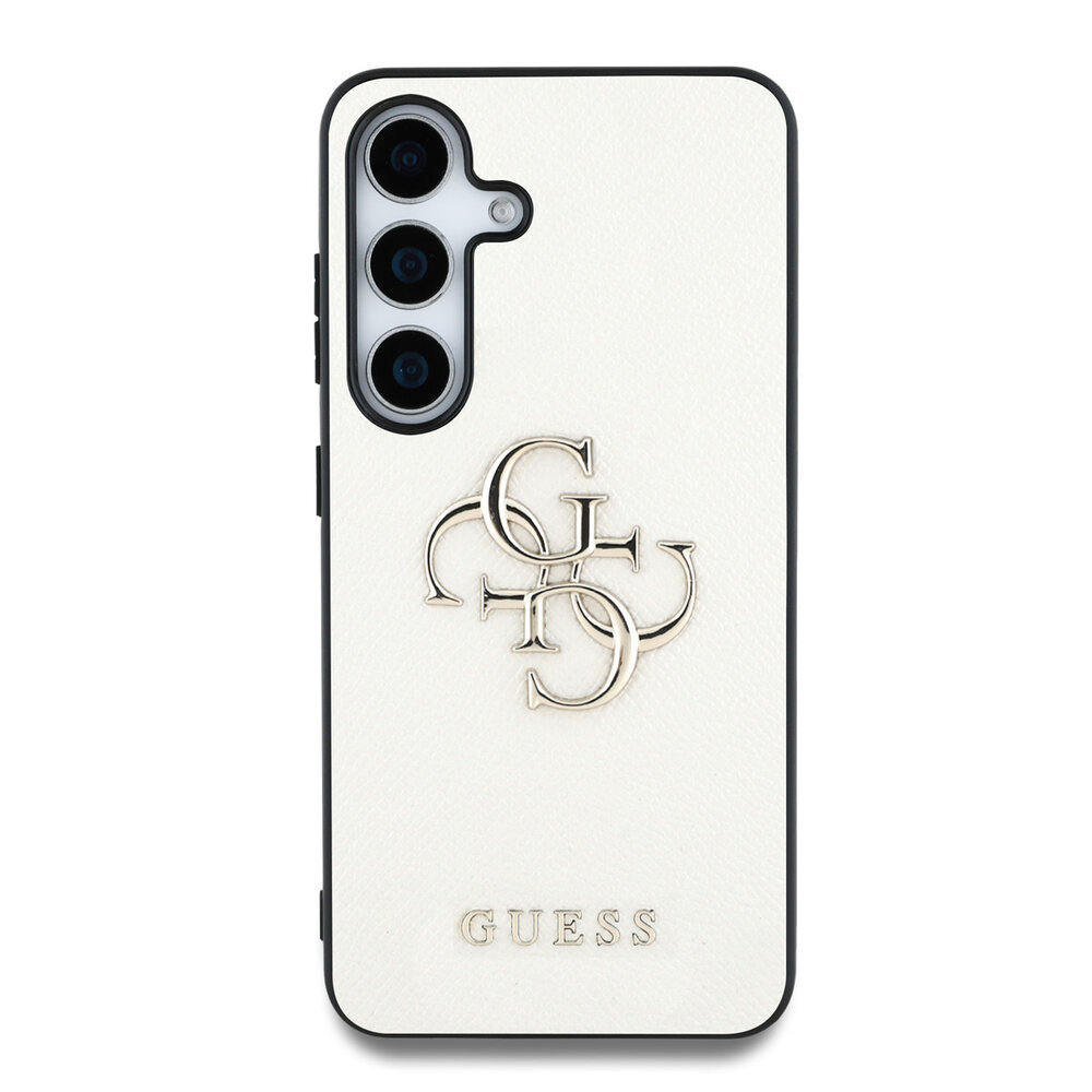 Guess Guess Galaxy S25 Back-Cover hul - Grained - Big 4G Logo - Beige Guess Guess Galaxy S25 Back-Cover hul - Grained - Big 4G Logo - Beige
