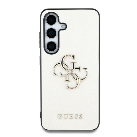 Guess Guess Galaxy S25 Back-Cover hul - Grained - Big 4G Logo - Beige Guess Guess Galaxy S25 Back-Cover hul - Grained - Big 4G Logo - Beige