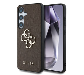 Guess Guess Galaxy S25 Back cover coque - Grained - Big 4G Logo - Marron Guess Guess Galaxy S25 Back cover coque - Grained - Big 4G Logo - Marron
