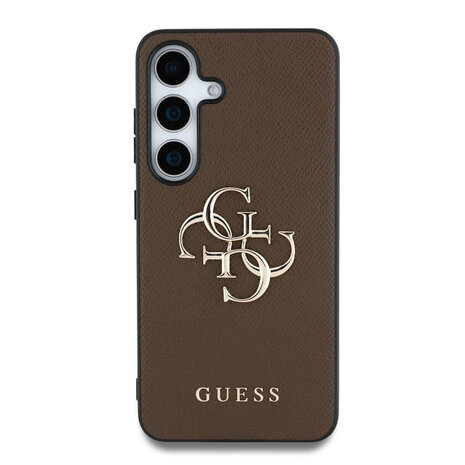 Guess Guess Galaxy S25 Backcover hoesje - Grained - Big 4G Logo - Bruin Guess Guess Galaxy S25 Backcover hoesje - Grained - Big 4G Logo - Bruin