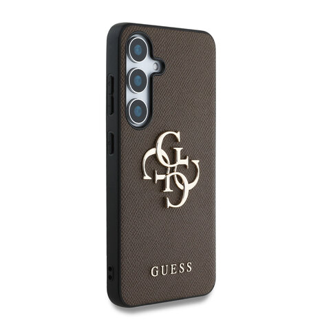 Guess Guess Galaxy S25 Backcover hoesje - Grained - Big 4G Logo - Bruin Guess Guess Galaxy S25 Backcover hoesje - Grained - Big 4G Logo - Bruin