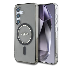 Guess Guess Galaxy S25 Back cover case - Magnetic IML Glitter Circle - Magsafe - Black Guess Guess Galaxy S25 Back cover case - Magnetic IML Glitter Circle - Magsafe - Black