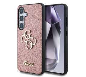 Guess Guess Galaxy S25 Backcover hoesje - Fixed Glitter - Big 4G Metal Logo - Roze Guess Guess Galaxy S25 Backcover hoesje - Fixed Glitter - Big 4G Metal Logo - Roze