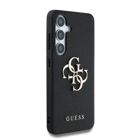 Guess Guess Galaxy S25 Backcover hoesje - Grained - Big 4G Logo - Zwart Guess Guess Galaxy S25 Backcover hoesje - Grained - Big 4G Logo - Zwart