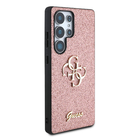 Guess Guess Galaxy S25 Ultra Back cover coque - Fixed Glitter - Big 4G Metal Logo - Rose Guess Guess Galaxy S25 Ultra Back cover coque - Fixed Glitter - Big 4G Metal Logo - Rose