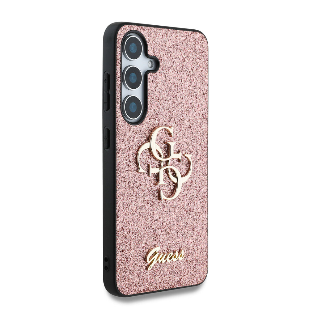 Guess Guess Galaxy S25 Backcover hoesje - Fixed Glitter - Big 4G Metal Logo - Roze Guess Guess Galaxy S25 Backcover hoesje - Fixed Glitter - Big 4G Metal Logo - Roze