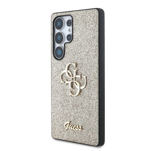 Guess Guess Galaxy S25 Ultra Backcover hoesje - Fixed Glitter - Big 4G Metal Logo - Goud