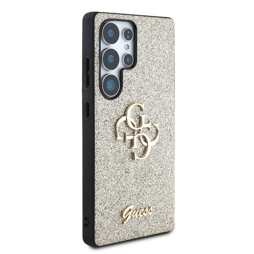Guess Guess Galaxy S25 Ultra Backcover hoesje - Fixed Glitter - Big 4G Metal Logo - Goud
