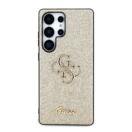 Guess Guess Galaxy S25 Ultra Backcover hoesje - Fixed Glitter - Big 4G Metal Logo - Goud