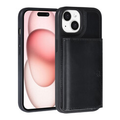 TUNIQ iPhone 15 Back cover case - with removable card holder - Black