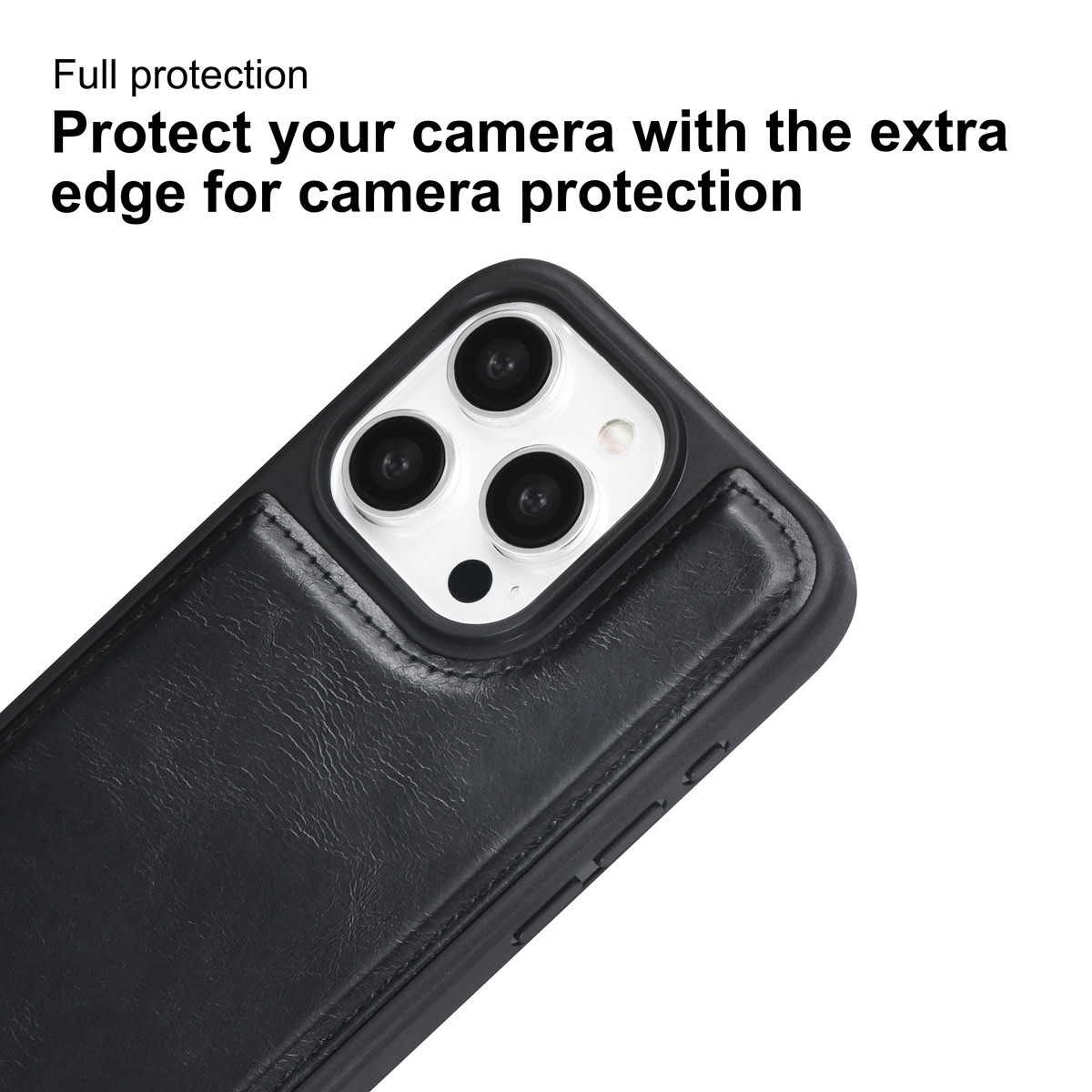 TUNIQ TUNIQ iPhone 15 Pro Backcover hoesje met afneembare Pasjeshouder - Zwart, foto 6 van 6