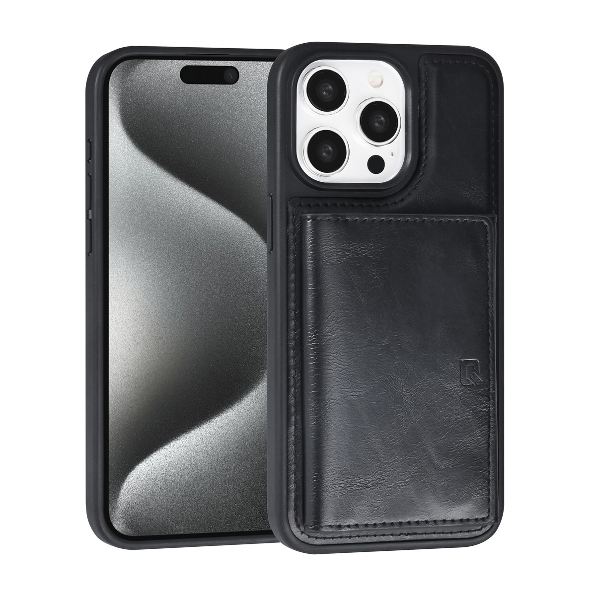 TUNIQ TUNIQ iPhone 15 Pro Max Backcover hoesje met afneembare Pasjeshouder - Zwart