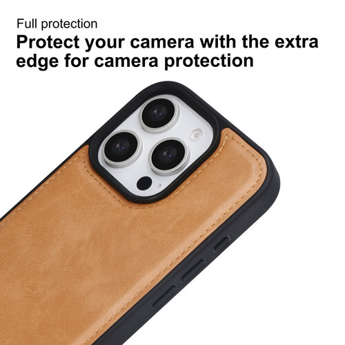 TUNIQ TUNIQ iPhone 16 Pro Backcover hoesje - met afneembare Pasjeshouder - Goud