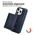 TUNIQ TUNIQ iPhone 16 Pro Back-Cover hul - mit abnehmbarem Kartenhalter - Blau