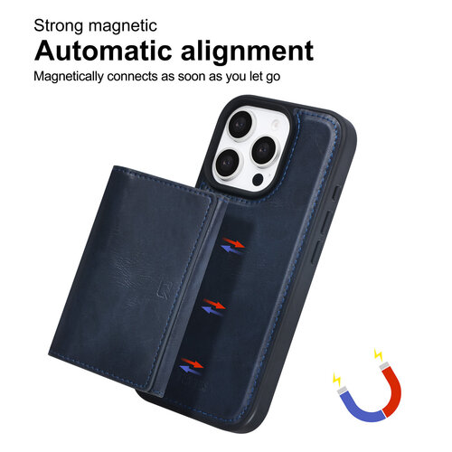 TUNIQ TUNIQ iPhone 16 Pro Back cover case - with removable card holder - Blue