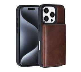 TUNIQ TUNIQ iPhone 16 Pro Back-Cover hul - mit abnehmbarem Kartenhalter - Braun TUNIQ TUNIQ iPhone 16 Pro Back-Cover hul - mit abnehmbarem Kartenhalter - Braun