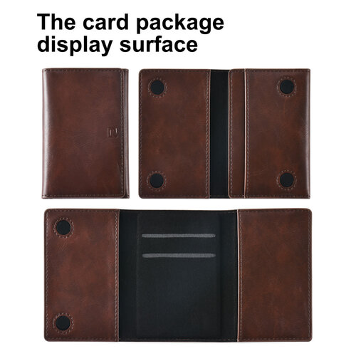 TUNIQ TUNIQ iPhone 16 Pro Back-Cover hul - mit abnehmbarem Kartenhalter - Braun