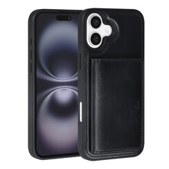 TUNIQ iPhone 16 Plus Back cover coque - avec porte-carte amovible - Noir